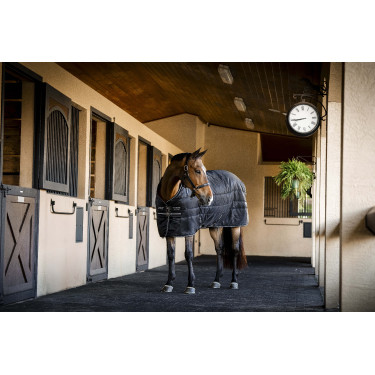 Coperta da scuderia Horseware Amigo Ripstop Insulator 350g Nero / nero / argento