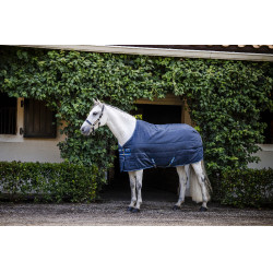 Coperta da scuderia Horseware Amigo Ripstop Insulator 350g Marine / grigio titanio Blu marino