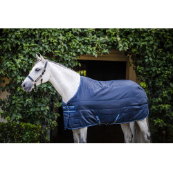 Coperta da scuderia Horseware Amigo Ripstop Insulator 350g Marine / grigio titanio Blu marino