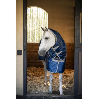 Coperta da scuderia Horseware Amigo Ripstop Insulator Plus 550g Marine / grigio titanio Blu marino