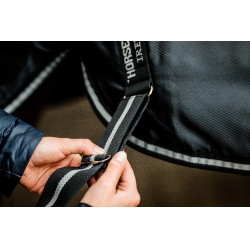 Coperta da scuderia Horseware Easy-Layer Plus 400g Nero / nero / argento Coperta da scuderia Horseware Easy-Layer Plus 400g Nero / nero / argento