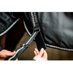 Coperta da scuderia Horseware Easy-Layer Plus 400g Nero / nero / argento Coperta da scuderia Horseware Easy-Layer Plus 400g Nero / nero / argento