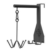 Gancio porta testiera Grooming Deluxe a 4 bracci Nero