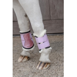Ghette Turnout Kentucky montone vegano paillettes di unicorno Rosa antico Ghette Turnout Kentucky montone vegano paillettes di unicorno Rosa antico