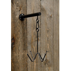 Porta-testiera Grooming Deluxe a 4 bracci con fissaggio a muro Nero Porta-testiera Grooming Deluxe a 4 bracci con fissaggio a muro Nero
