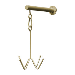 Porta-testiera Grooming Deluxe a 4 bracci con fissaggio a muro Oro