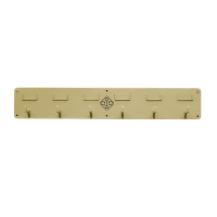 Porta-testiere Grooming Deluxe con 6 ganci e portanome Oro