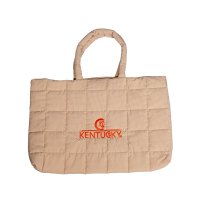 Borsa trapuntata con logo Kentucky Beige Borsa trapuntata con logo Kentucky Beige