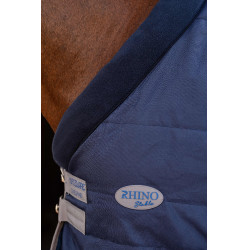 Coperta da scuderia Horseware Rhino 350g VL Nero / grigio titanio / blu classico Coperta da scuderia Horseware Rhino 350g VL Nero / grigio titanio / blu classico