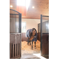 Coperta da scuderia Horseware Rhino 350g VL Nero / grigio titanio / blu classico Coperta da scuderia Horseware Rhino 350g VL Nero / grigio titanio / blu classico