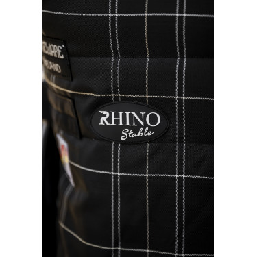 Coperta da scuderia Horseware Rhino 350g VL Nero / quadri bianco grigi
