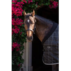 Coperta da scuderia Horseware Rhino Pony 100g Nero / quadri bianco grigi