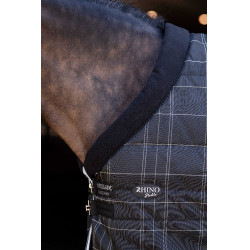 Coperta da scuderia Horseware Rhino Pony 100g Nero / quadri bianco grigi