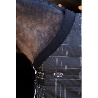Coperta da scuderia Horseware Rhino Pony 100g Nero / quadri bianco grigi