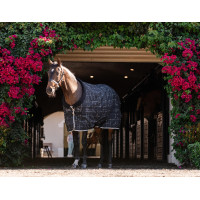Coperta da scuderia Horseware Rhino Pony 250g VL Nero / quadri bianco grigi Coperta da scuderia Horseware Rhino Pony 250g VL Nero / quadri bianco grigi