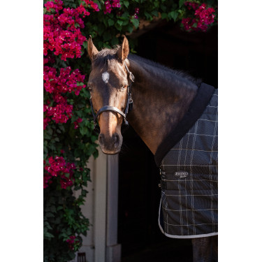 Coperta da scuderia Horseware Rhino Pony 250g VL Nero / quadri bianco grigi Coperta da scuderia Horseware Rhino Pony 250g VL Nero / quadri bianco grigi