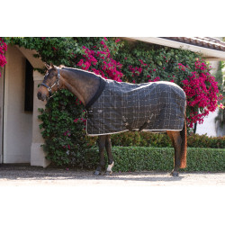 Coperta da scuderia Horseware Rhino Pony 250g VL Nero / quadri bianco grigi Coperta da scuderia Horseware Rhino Pony 250g VL Nero / quadri bianco grigi