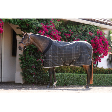 Coperta da scuderia Horseware Rhino Pony 250g VL Nero / quadri bianco grigi Coperta da scuderia Horseware Rhino Pony 250g VL Nero / quadri bianco grigi