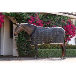 Coperta da scuderia Horseware Rhino Pony 250g VL Nero / quadri bianco grigi Coperta da scuderia Horseware Rhino Pony 250g VL Nero / quadri bianco grigi
