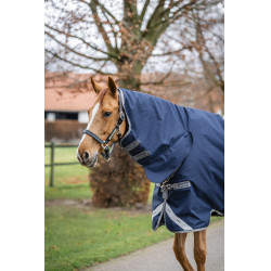 Coperta Horseware Amigo 1200D Integrated Turnout 0g Marino / grigio titanio / argento Blu marino Coperta Horseware Amigo 1200D Integrated Turnout 0g Marino / grigio titanio / argento Blu marino