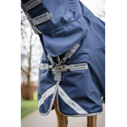 Coperta Horseware Amigo 1200D Integrated Turnout 150g Marino / grigio titanio / argento Blu marino
