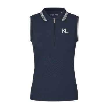 Polo senza maniche Kingsland KLNaira in piqué da donna Marina Blu marino Polo senza maniche Kingsland KLNaira in piqué da donna Marina Blu marino