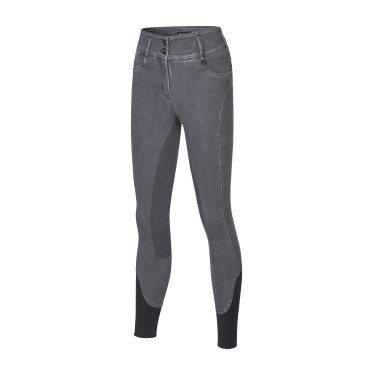 Pantaloni in denim Kingsland KLKayce a fondo intero da donna per corporature a H Grigio jeans