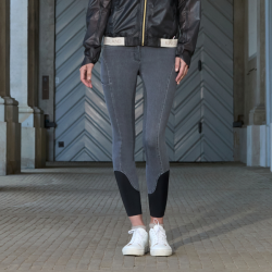 Pantaloni in denim Kingsland KLKayce a fondo intero da donna per corporature a H Grigio jeans