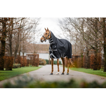 Coperta Horseware Amigo 1200D Integrated Turnout 50g Nero / grigio titanio / argento