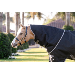 Coperta Horseware Amigo 1200D Plus Pony Turnout 250g Nero / grigio titanio / argento