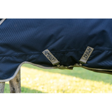 Coperta Horseware Amigo 1200D Pony Turnout 250g Marino / grigio titanio / argento Blu marino