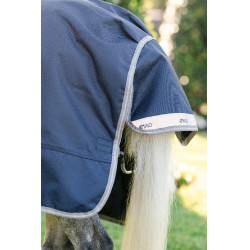 Coperta Horseware Amigo 1200D Pony Turnout 250g Marino / grigio titanio / argento Blu marino
