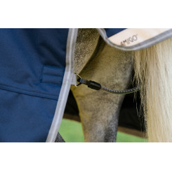 Coperta Horseware Amigo 1200D Pony Turnout 50g Marino / grigio titanio / argento Blu marino