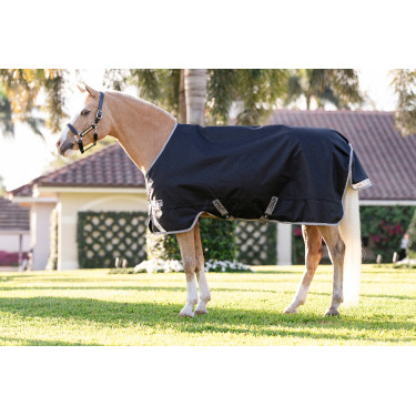 Coperta Horseware Amigo 1200D Pony Turnout 50g Nero / grigio titanio / argento