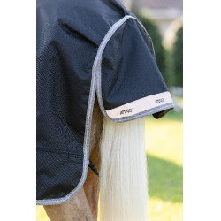 Coperta Horseware Amigo 1200D Pony Turnout 50g Nero / grigio titanio / argento