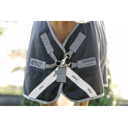 Coperta Horseware Amigo 1200D Pony Turnout 50g Nero / grigio titanio / argento