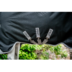 Coperta Horseware Amigo 1200D Turnout 100g Nero / grigio titanio / argento Coperta Horseware Amigo 1200D Turnout 100g Nero / grigio titanio / argento