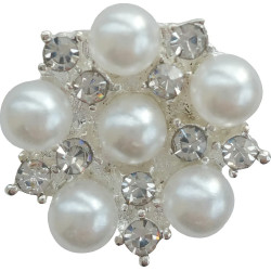 Fermaglio per capelli con strass/perla