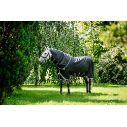 Coperta Horseware Amigo 1200D Turnout Plus 50g Nero / grigio titanio / argento Coperta Horseware Amigo 1200D Turnout Plus 50g Nero / grigio titanio / argento