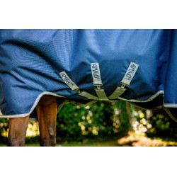 Coperta Horseware Amigo 1200D Wug Turnout 150g Marino / grigio titanio / argento Blu marino