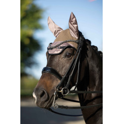 Cuffia anti-mosche HKM Golden Bit Talpa Marrone