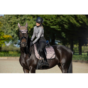 Cuffia anti-mosche HKM Golden Bit Talpa Marrone