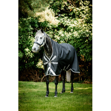 Coperta Horseware Amigo 1200D Wug Turnout 150g Nero / grigio titanio / argento