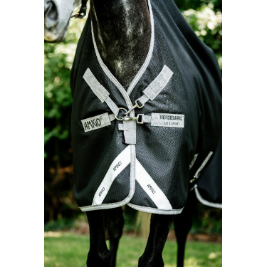 Coperta Horseware Amigo 1200D Wug Turnout 150g Nero / grigio titanio / argento