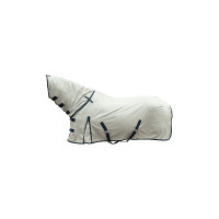 Coperta antimosche HKM Rain II con collo amovibile Grigio