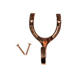 Gancio da scuderia HKM a forma di ferro di cavallo in ottone