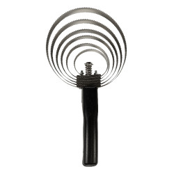 Striglia metallica HKM 6 anelli Nero