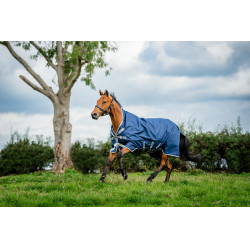 Coperta Horseware Amigo 1200D Wug Turnout 50g Marino / grigio titanio / argento Blu marino
