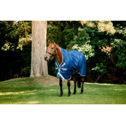 Coperta Horseware Amigo 1200D Wug Turnout 50g Marino / grigio titanio / argento Blu marino