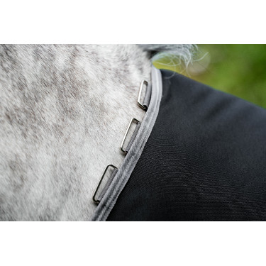 Coperta Horseware Amigo 1200D XL Turnout 150g Nero / grigio titanio / argento